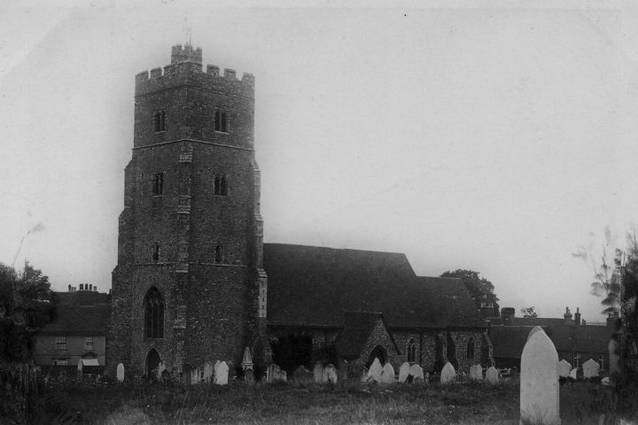 Historic view of St Margaret’s Church, Rainham