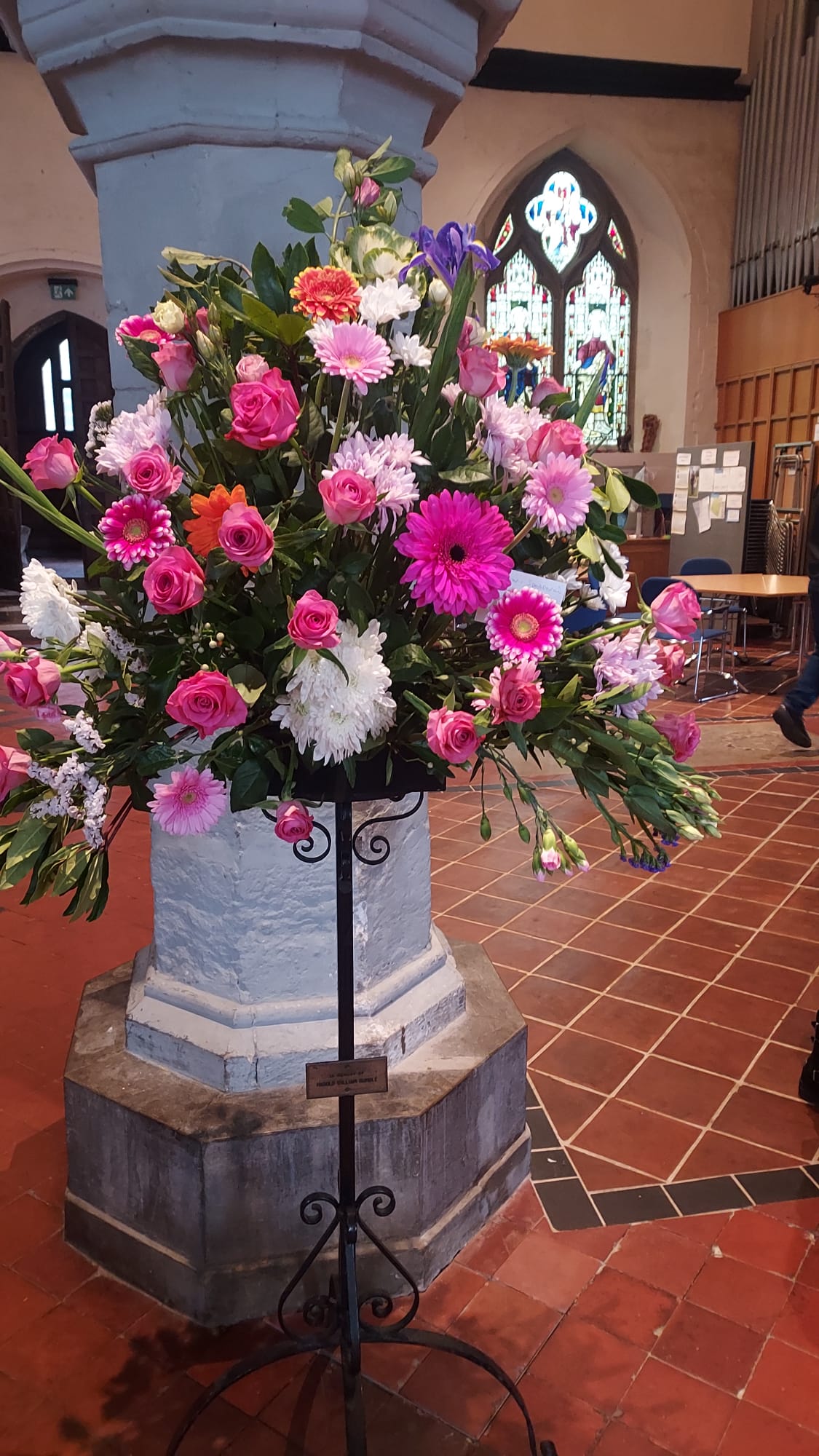 Flowers arranged in St Margaret’s Church